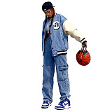Long Sleeve Single Breasted Denim Baseball Jacket WSY-5908