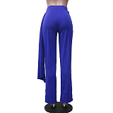 Solid Streetwear Loose Straight Irregular Wide Leg Pants YS-8843