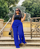 Solid Streetwear Loose Straight Irregular Wide Leg Pants YS-8843