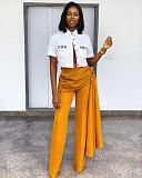 Solid Streetwear Loose Straight Irregular Wide Leg Pants YS-8843