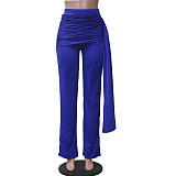 Solid Streetwear Loose Straight Irregular Wide Leg Pants YS-8843