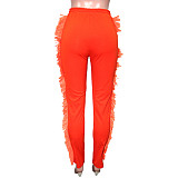 Streetwear Lace Up Tassel Sides Jogger Cargo Pants SH-390255