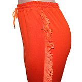 Streetwear Lace Up Tassel Sides Jogger Cargo Pants SH-390255