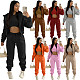 Hooded Zipper Outerwear Pants Tracksuit 3 Piece Sets TK-6209