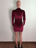 Velvet Mesh See Through Patchwork Bodycon Dress LA-3302