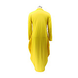 Letter Printed Casual Long Sleeve Plus Size Dresses HANI-197