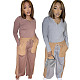 Long Sleeve T-shirts and Patchwork Pants Matching Set LS-0362