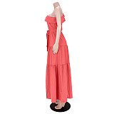 One Shoulder Ruffle Long Sleeve Bandage Dress ASL-6516