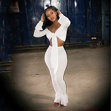 Glitter Off Shoulder Crop Top and Flare Pants Set SH-3416