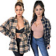 Cotton Long Sleeve Single-breasted Plaid Shirt ASL-6523