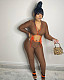 Hollow Bandage Long Sleeve Skinny Jumpsuit QZX-6232
