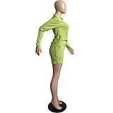 Knitted Waffle Pajamas Home Clothes Shorts Suit FSL-177