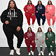 Christmas Print Hooded Long Sleeve Tops And Pants Set WA-7733052