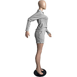 Knitted Waffle Pajamas Home Clothes Shorts Suit FSL-177