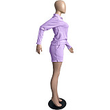 Knitted Waffle Pajamas Home Clothes Shorts Suit FSL-177