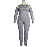 Long Sleeve Off Shoulder Plus Size Jumpsuits FSX-310