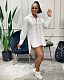 Casual Long Sleeve Lapel Irregular Shirt Dress SD-22117