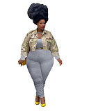 Long Sleeve Off Shoulder Plus Size Jumpsuits FSX-310