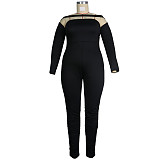 Long Sleeve Off Shoulder Plus Size Jumpsuits FSX-310