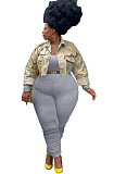 Long Sleeve Off Shoulder Plus Size Jumpsuits FSX-310