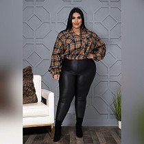 Casual Cotton Long Sleeve Plus Size Plaid Shirt ASL-7068 Casual Cotton Long Sleeve Plus Size Plaid Shirt ASL-7068