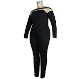 Long Sleeve Off Shoulder Plus Size Jumpsuits FSX-310