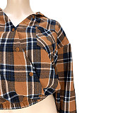 Casual Cotton Long Sleeve Plus Size Plaid Shirt ASL-7068