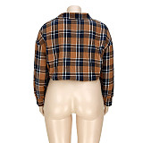 Casual Cotton Long Sleeve Plus Size Plaid Shirt ASL-7068