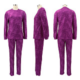 Long Sleeve T Shirt Tops Long Pant Two Piece Set SFY-2146