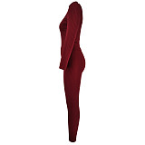 Long Sleeve T-Shirt+Leggings Matching Tracksuit XMY-9332