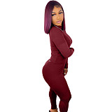 Long Sleeve T-Shirt+Leggings Matching Tracksuit XMY-9332