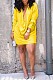 Solid Deep V-neck Long Sleeve Party Club Dress MK-3062