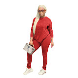 Long Sleeve T Shirt Tops Long Pant Two Piece Set SFY-2146