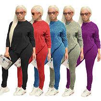 Long Sleeve T Shirt Tops Long Pant Two Piece Set SFY-2146