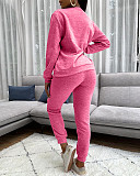 Long Sleeve T-shirt and Pencil Pants Joggers Suit TK-6122
