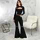 Plus Size Ripped High Waist Flare Denim Pants HSF-2613