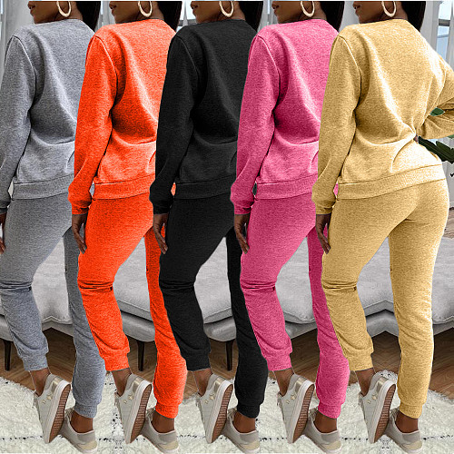 Long Sleeve T-shirt and Pencil Pants Joggers Suit TK-6122