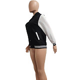 High Street Retro Hooded Baseball Uniform Coat NIYA-8090