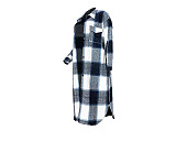 Pocket Lapel Oversized Long Plaid Woolen Coat ASL-6525