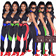 Patchwork Zipper Sleeveless Bodycon Fitness Jumpsuit MEM-88412