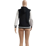 High Street Retro Hooded Baseball Uniform Coat NIYA-8090