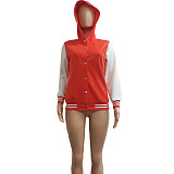 High Street Retro Hooded Baseball Uniform Coat NIYA-8090