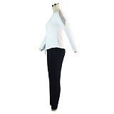 Crystal Tassels Long Sleeve Pullover Blouses JLY-19008