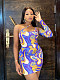 One Shoulder Long Sleeves Hollow Out Club Dress QZX-6237