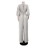 Long Sleeve Crop Top+Sling Wide Leg Pants Tracksuit ASL-6511