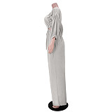 Long Sleeve Crop Top+Sling Wide Leg Pants Tracksuit ASL-6511