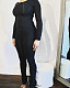 Long Sleeve T-shirt Pullover Tops High Waist Pants Set FNN-8650