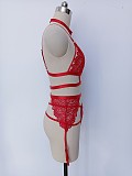 Hollow Out Lace Mesh Bralette Lingerie Set