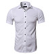 Men's Solid Color Short Sleeve Business Slim Fit Shirt WYMY-010