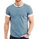 Men Casual High Quality Henry Collar Basic T Shirt WYMY-2203